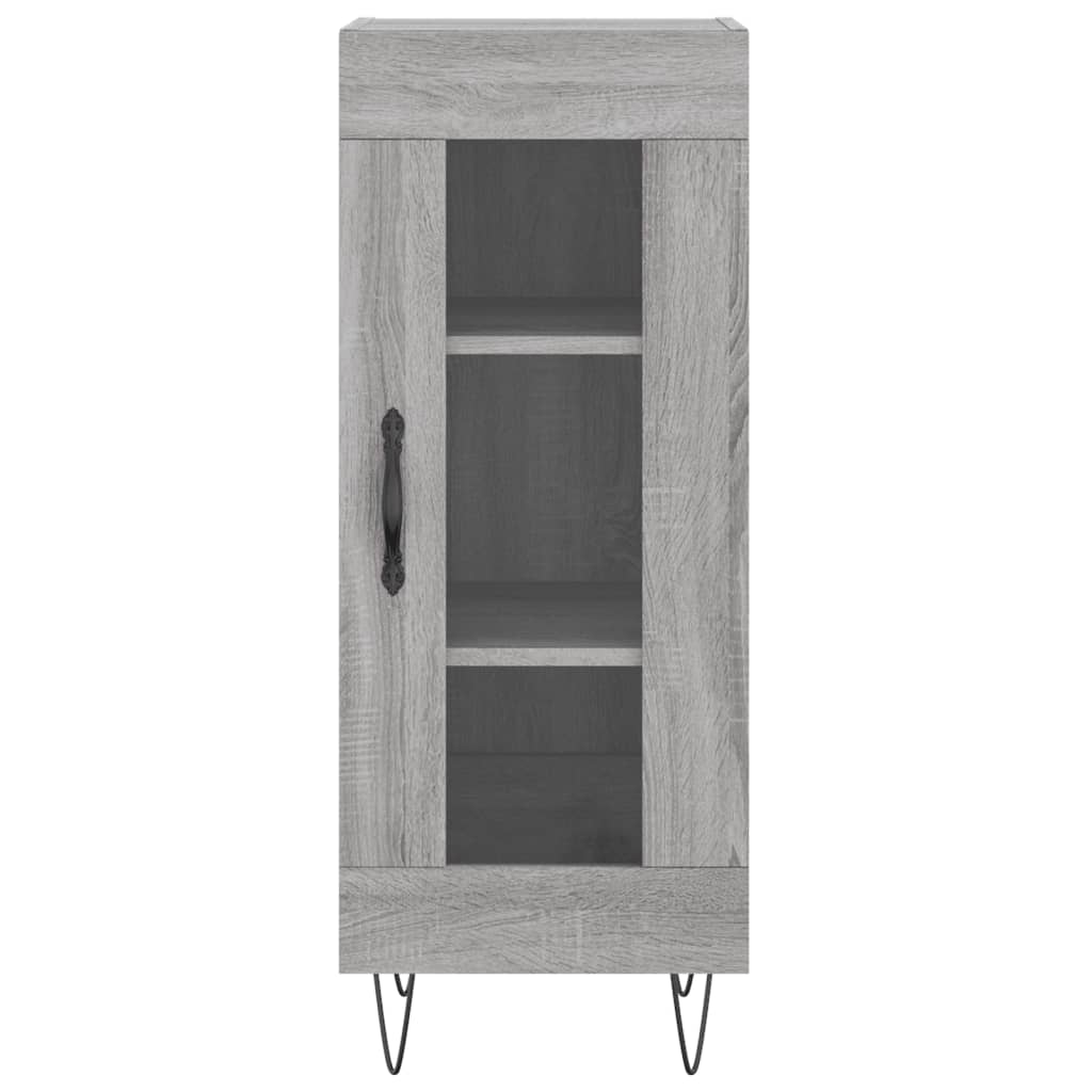 højskab 34,5x34x180 cm konstrueret træ grå sonoma-eg