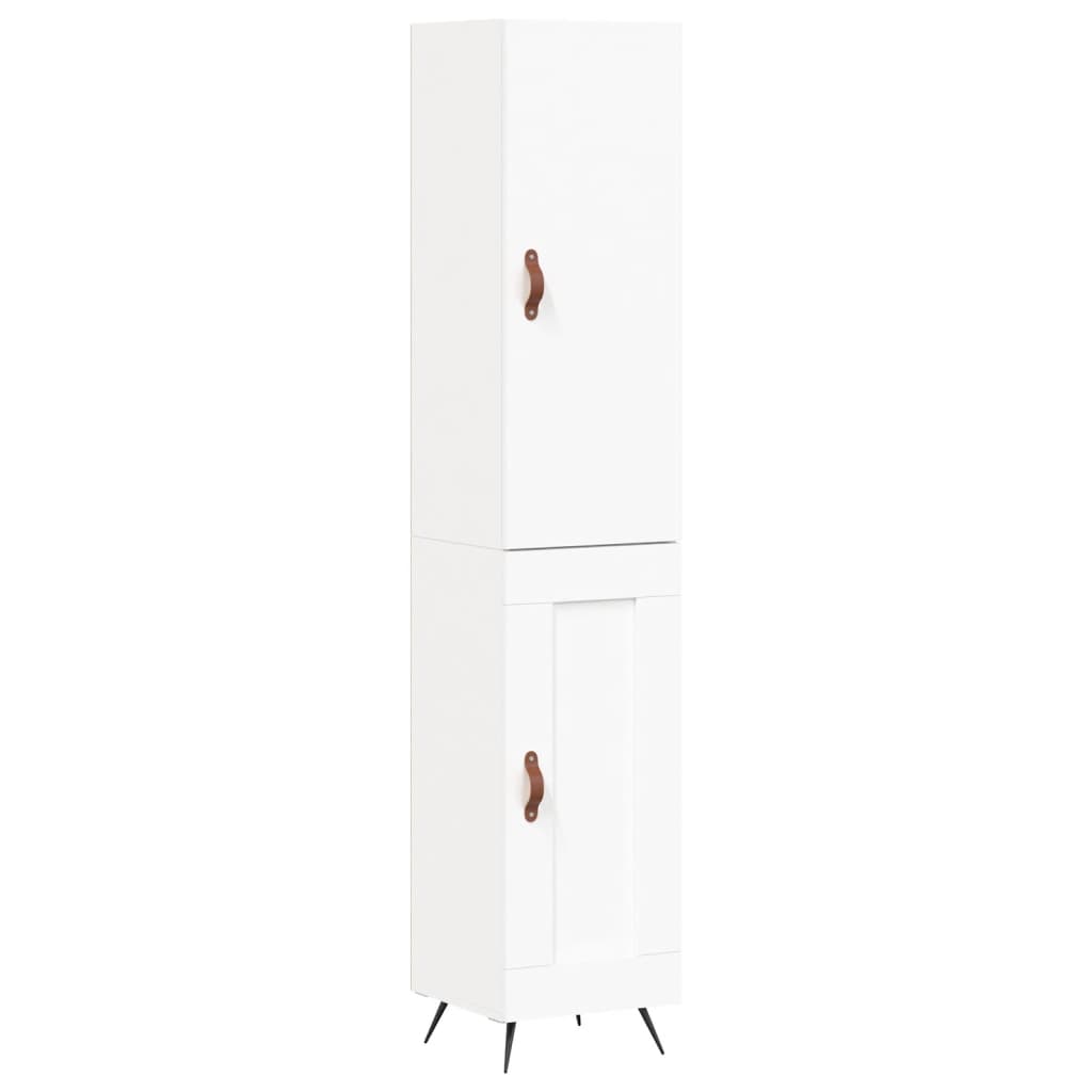 skab 34,5x34x180 cm konstrueret træ hvid