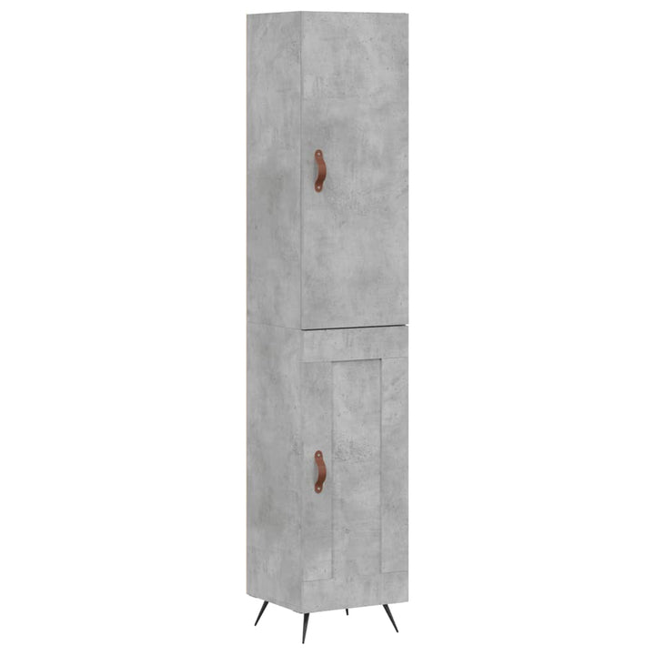 skab 34,5x34x180 cm konstrueret træ betongrå