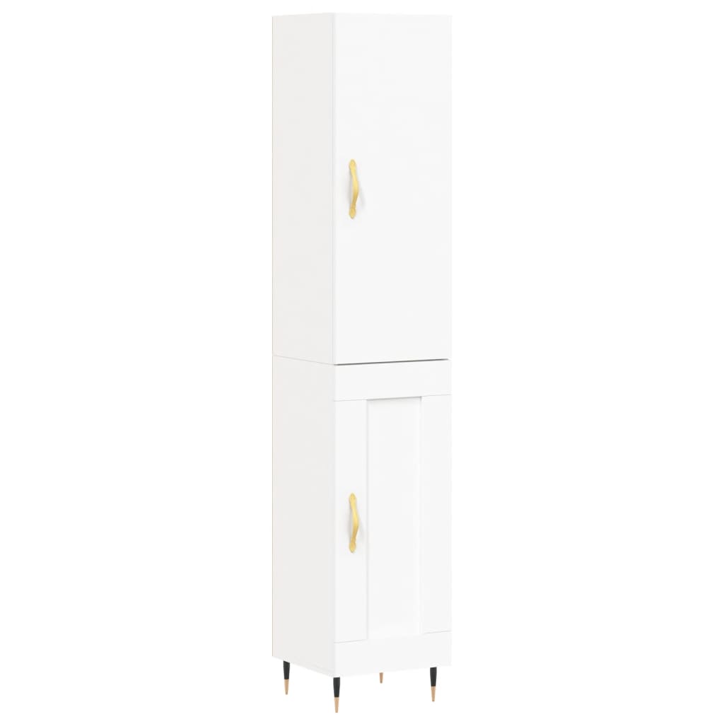 skab 34,5x34x180 cm konstrueret træ hvid