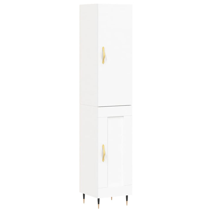 skab 34,5x34x180 cm konstrueret træ hvid