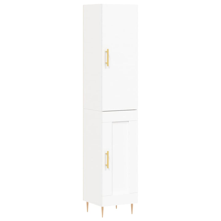 skab 34,5x34x180 cm konstrueret træ hvid