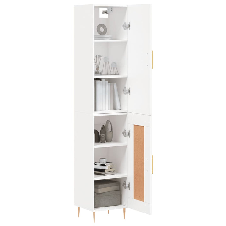 skab 34,5x34x180 cm konstrueret træ hvid