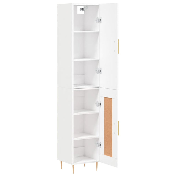 skab 34,5x34x180 cm konstrueret træ hvid