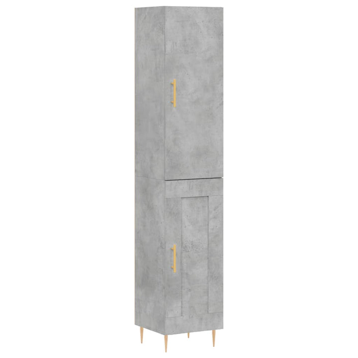 skab 34,5x34x180 cm konstrueret træ betongrå