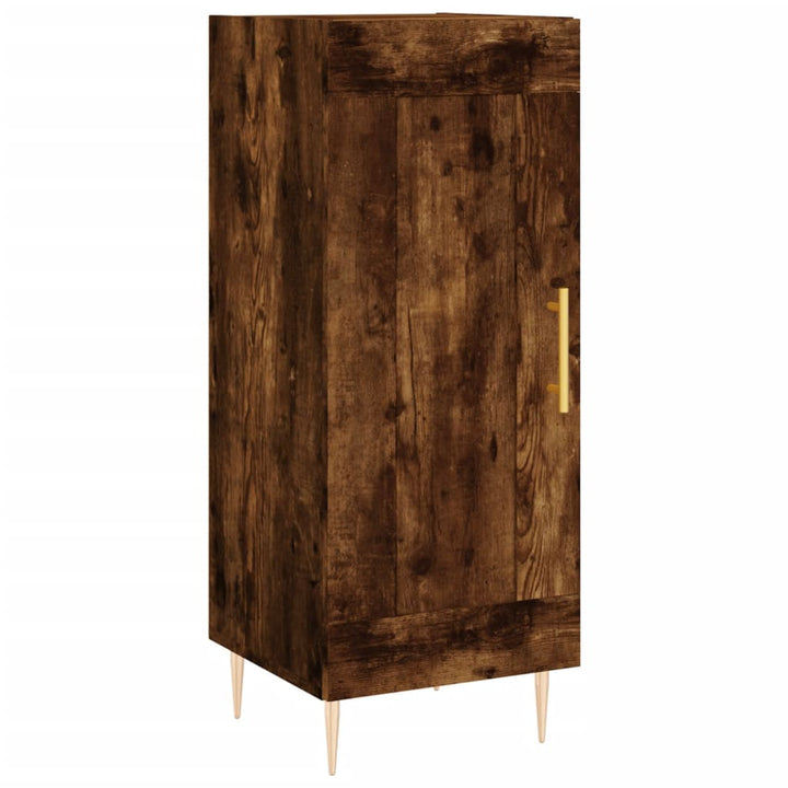 skab 34,5x34x180 cm konstrueret træ røget egetræ