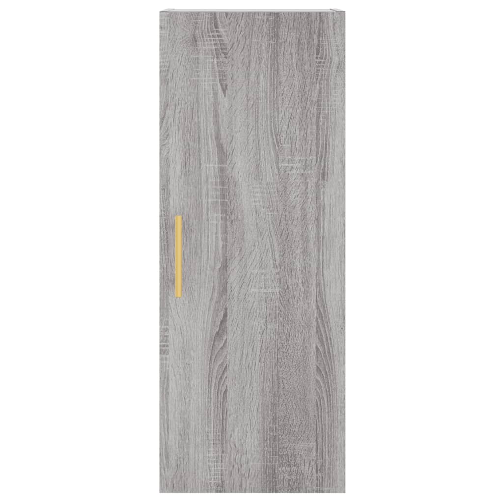 højskab 34,5x34x180 cm konstrueret træ grå sonoma-eg
