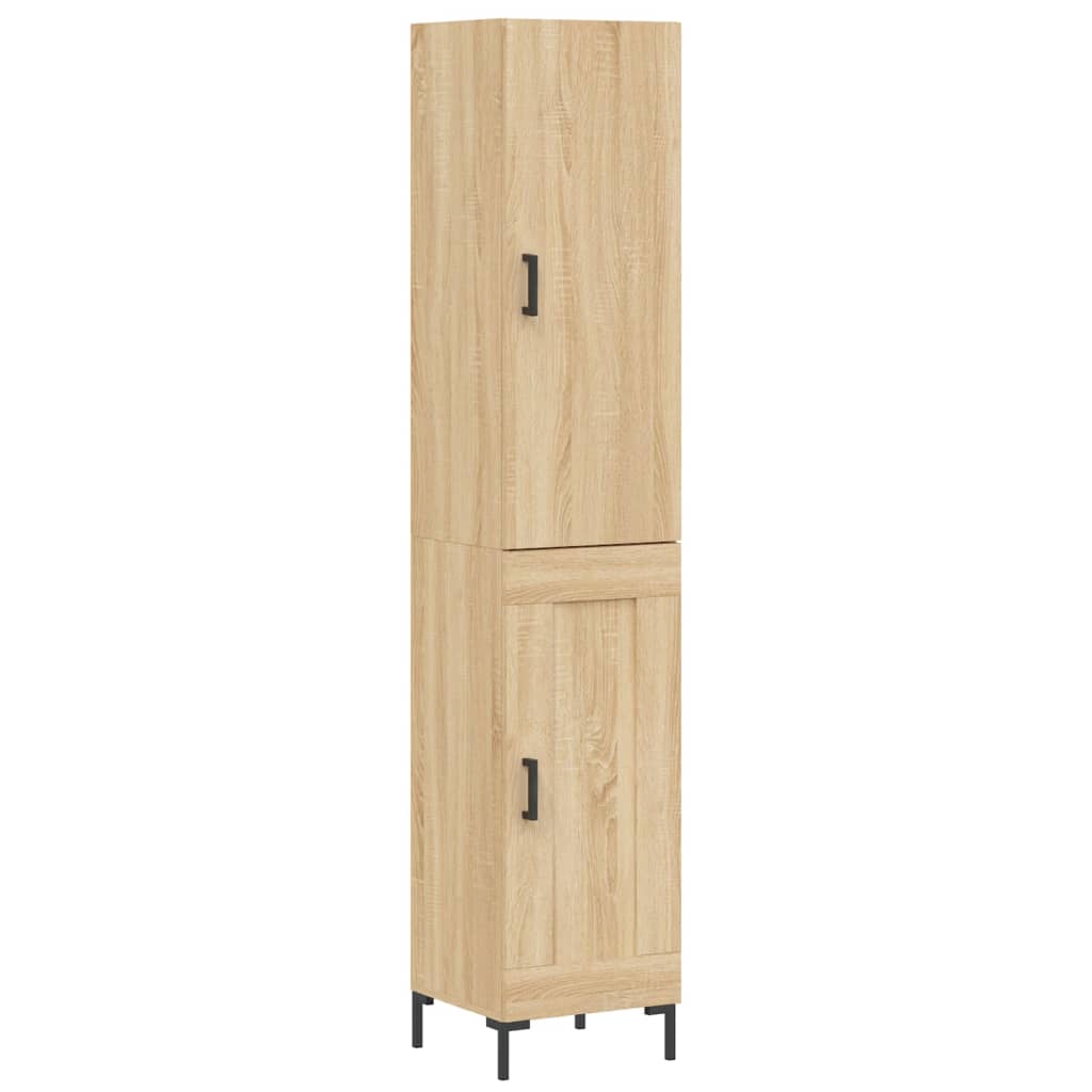 skab 34,5x34x180 cm konstrueret træ sonoma-eg