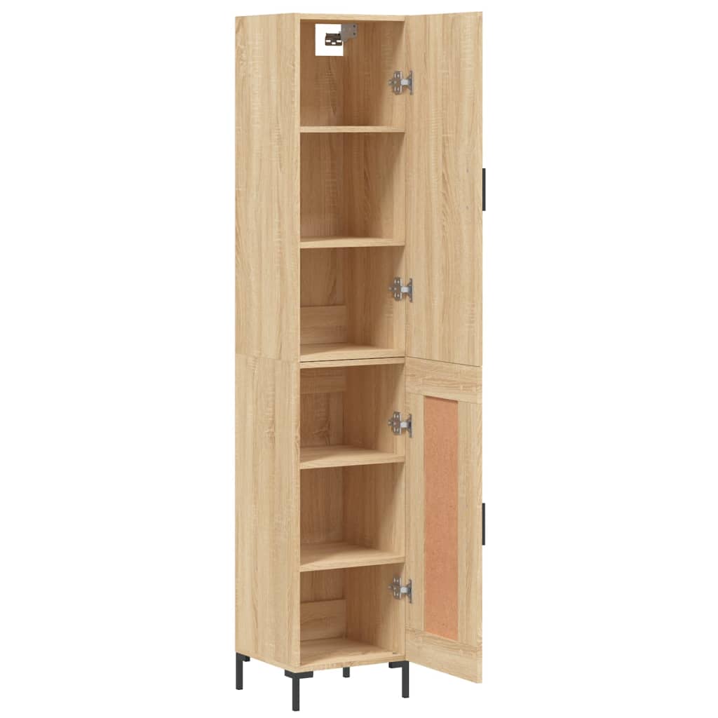 skab 34,5x34x180 cm konstrueret træ sonoma-eg