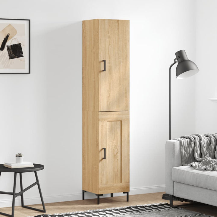 skab 34,5x34x180 cm konstrueret træ sonoma-eg