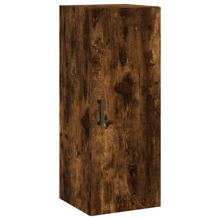 skab 34,5x34x180 cm konstrueret træ røget egetræ