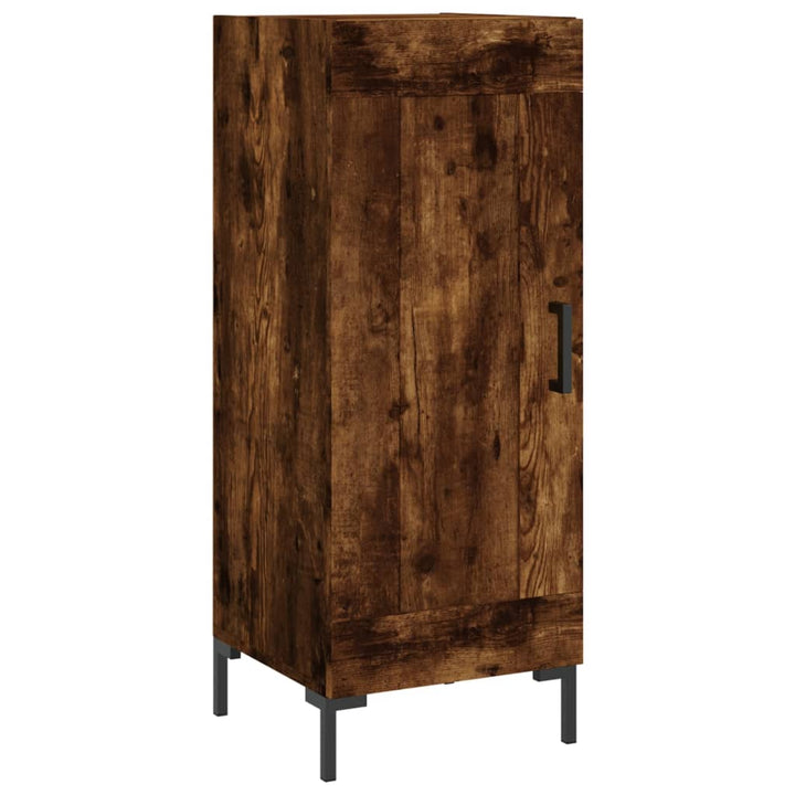 skab 34,5x34x180 cm konstrueret træ røget egetræ