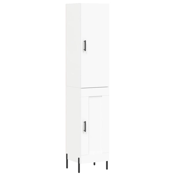 skab 34,5x34x180 cm konstrueret træ hvid