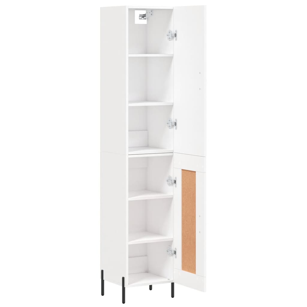 skab 34,5x34x180 cm konstrueret træ hvid