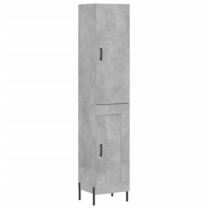 skab 34,5x34x180 cm konstrueret træ betongrå