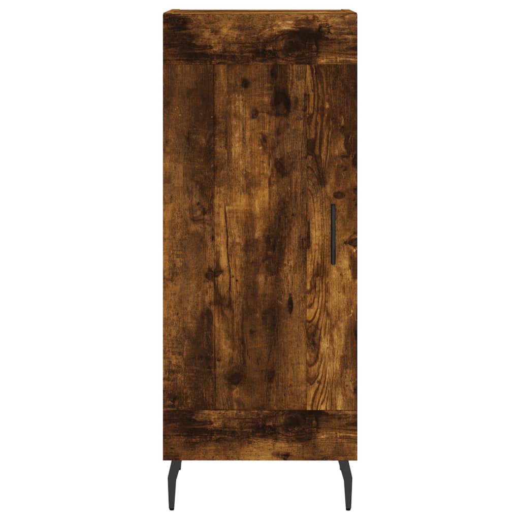 skab 34,5x34x180 cm konstrueret træ røget egetræ