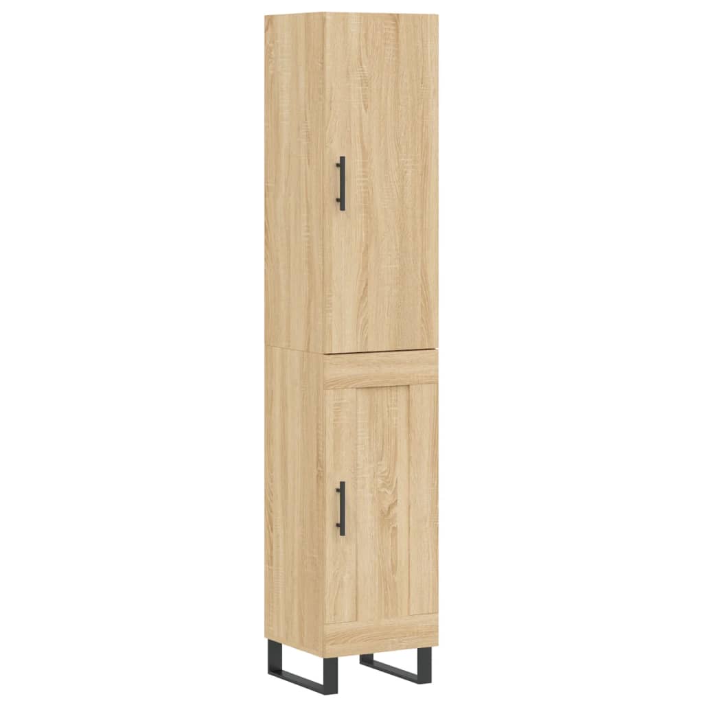 skab 34,5x34x180 cm konstrueret træ sonoma-eg