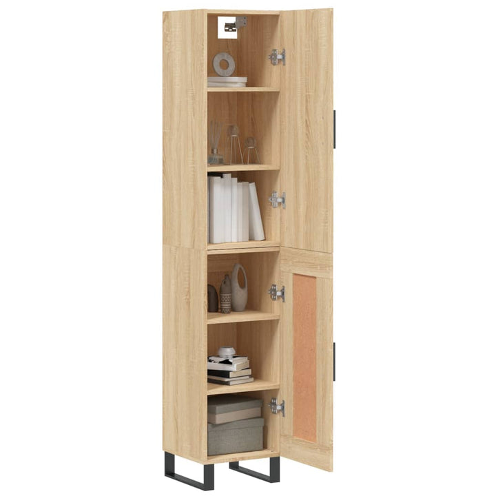 skab 34,5x34x180 cm konstrueret træ sonoma-eg