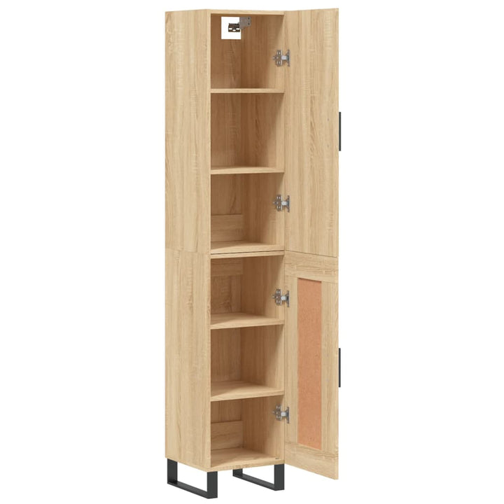 skab 34,5x34x180 cm konstrueret træ sonoma-eg