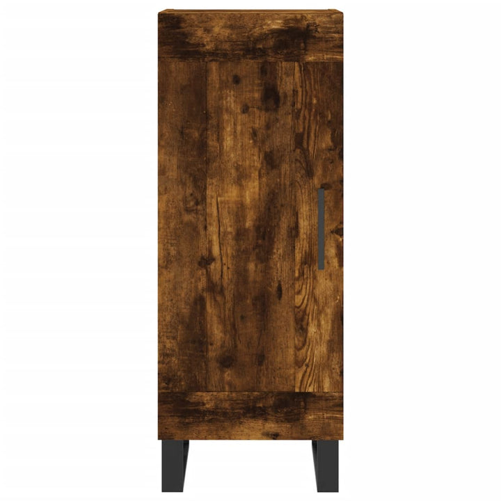 skab 34,5x34x180 cm konstrueret træ røget egetræ