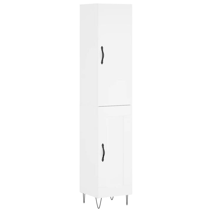 skab 34,5x34x180 cm konstrueret træ hvid