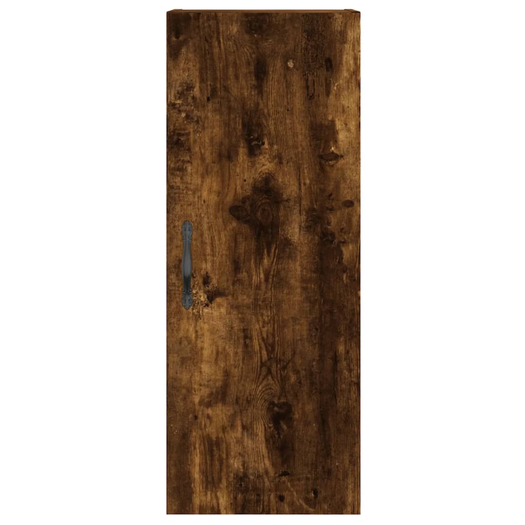 skab 34,5x34x180 cm konstrueret træ røget egetræ