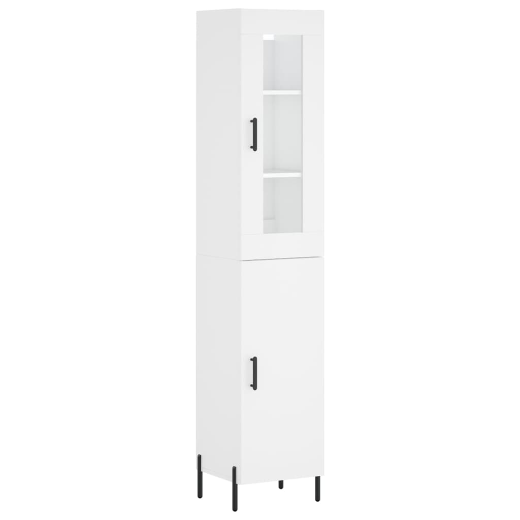 skab 34,5x34x180 cm konstrueret træ hvid
