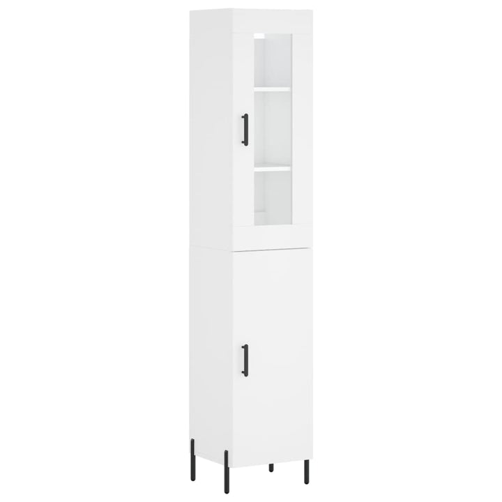 skab 34,5x34x180 cm konstrueret træ hvid