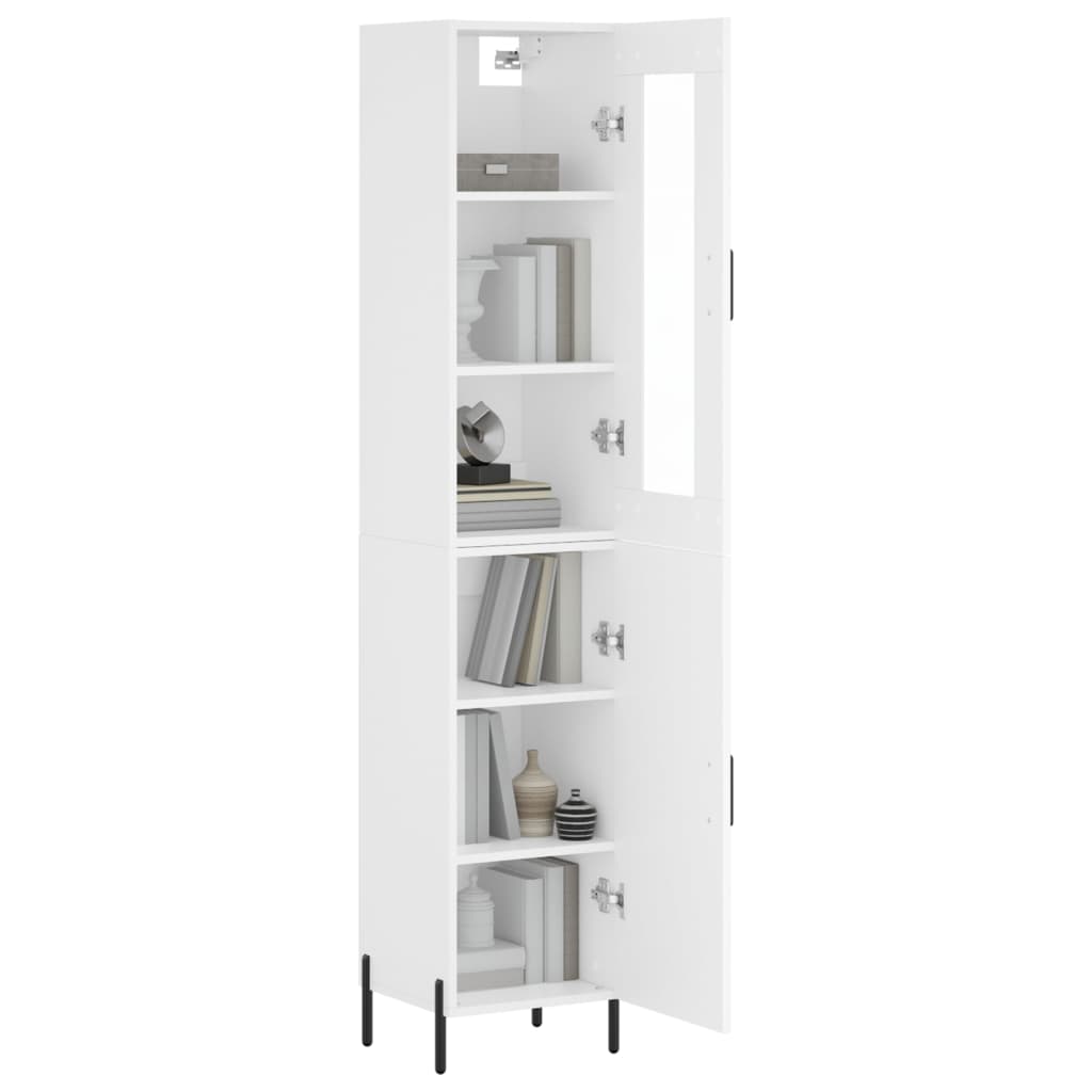 skab 34,5x34x180 cm konstrueret træ hvid