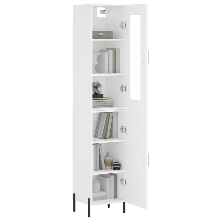 skab 34,5x34x180 cm konstrueret træ hvid