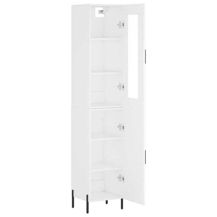 skab 34,5x34x180 cm konstrueret træ hvid