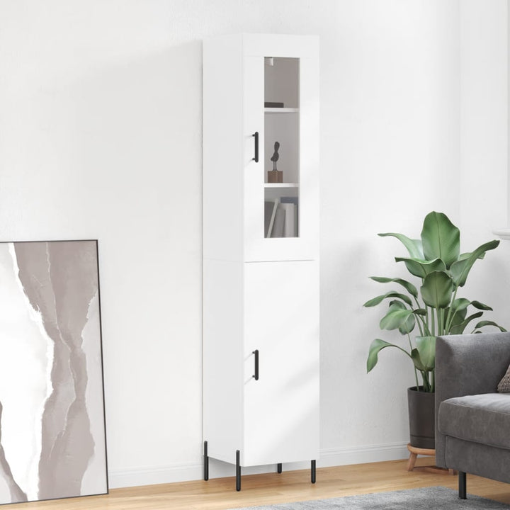 skab 34,5x34x180 cm konstrueret træ hvid