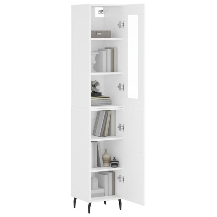 skab 34,5x34x180 cm konstrueret træ hvid
