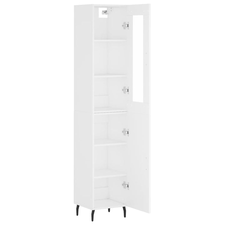 skab 34,5x34x180 cm konstrueret træ hvid