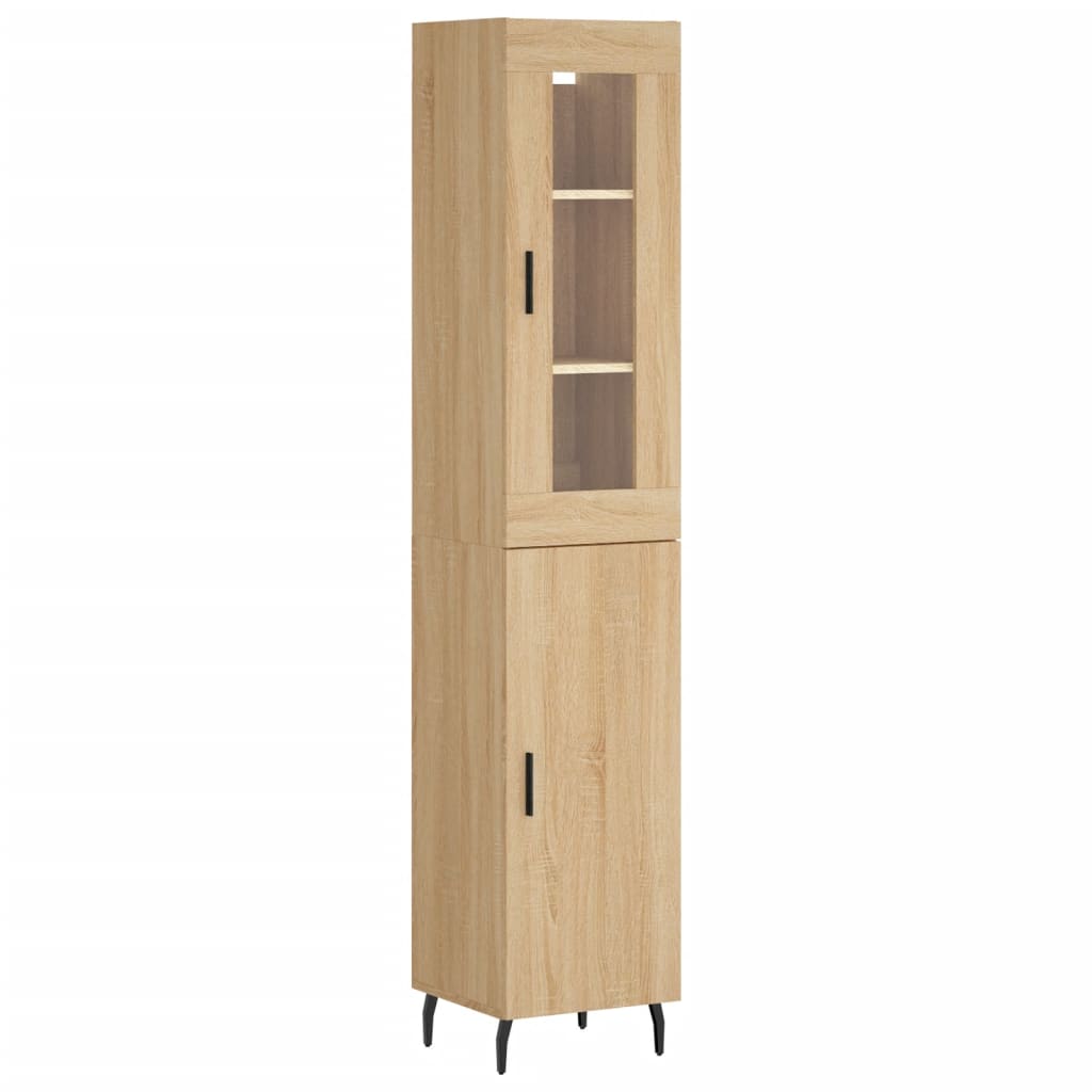 skab 34,5x34x180 cm konstrueret træ sonoma-eg