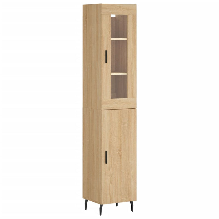 skab 34,5x34x180 cm konstrueret træ sonoma-eg