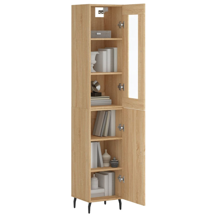 skab 34,5x34x180 cm konstrueret træ sonoma-eg