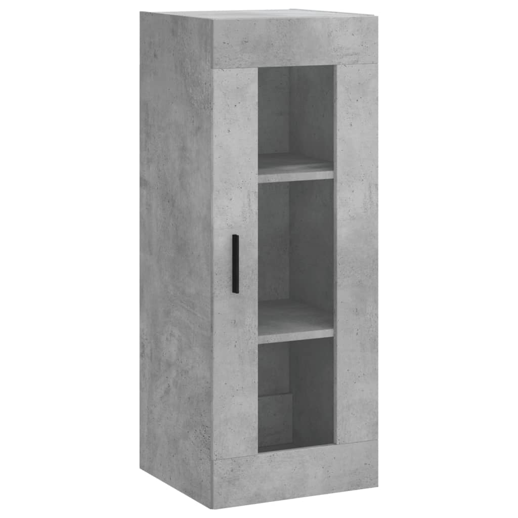 skab 34,5x34x180 cm konstrueret træ betongrå