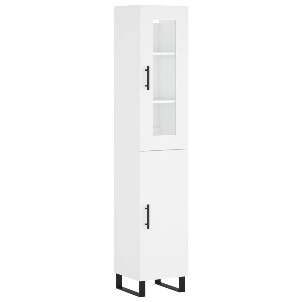 skab 34,5x34x180 cm konstrueret træ hvid
