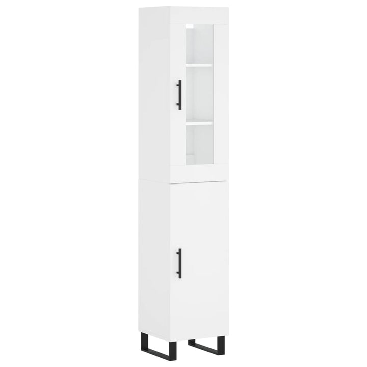 skab 34,5x34x180 cm konstrueret træ hvid