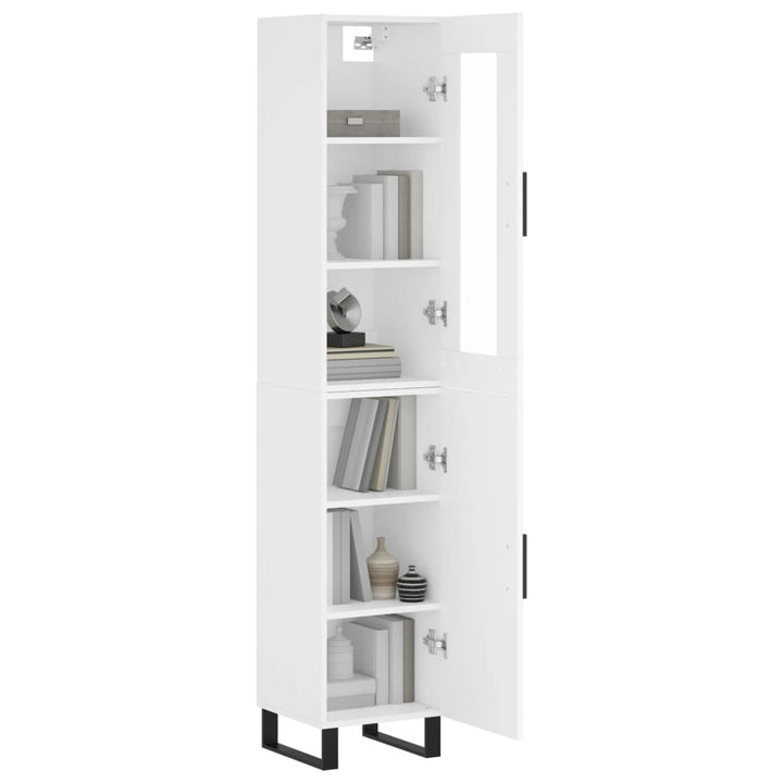 skab 34,5x34x180 cm konstrueret træ hvid