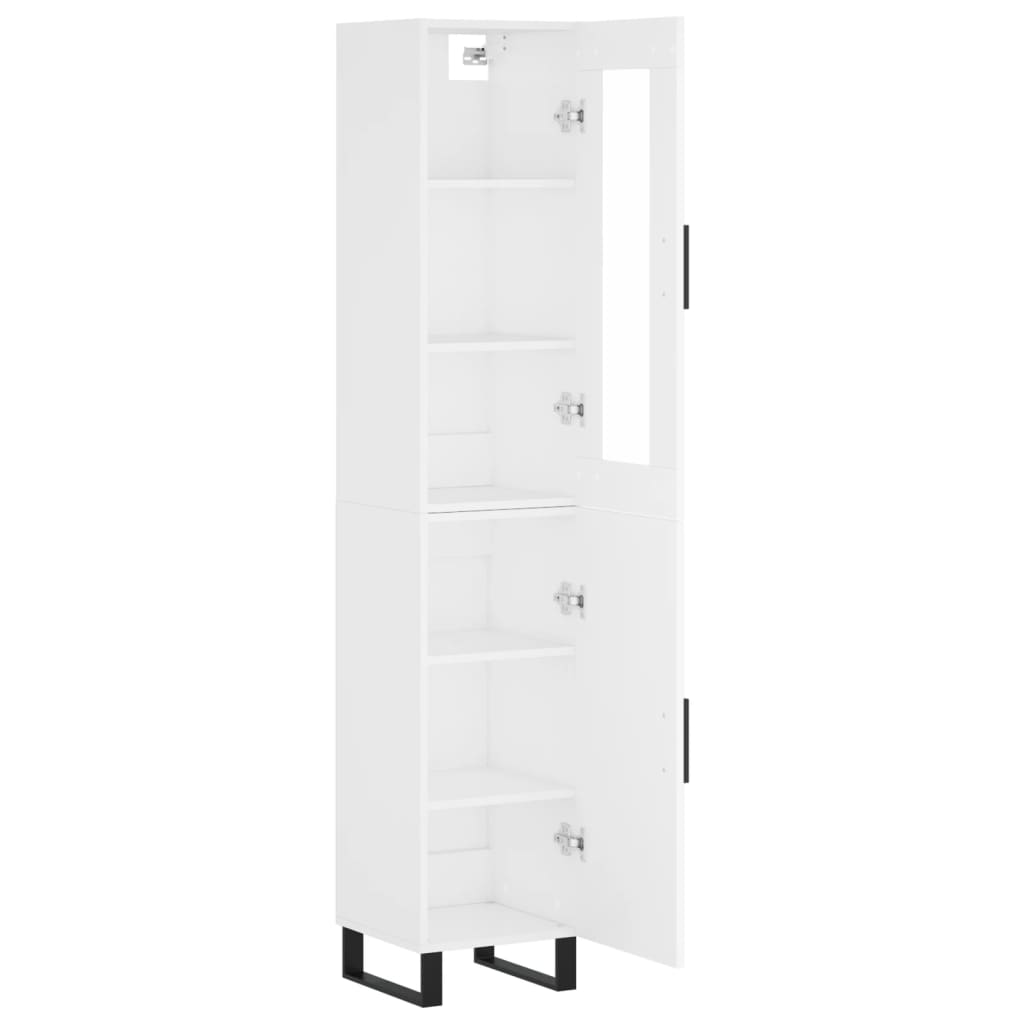 skab 34,5x34x180 cm konstrueret træ hvid