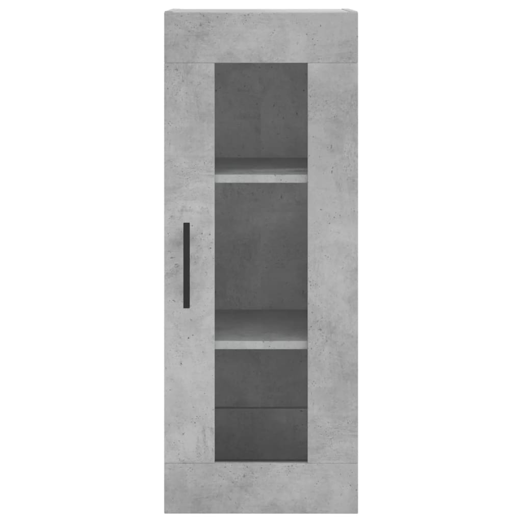 skab 34,5x34x180 cm konstrueret træ betongrå