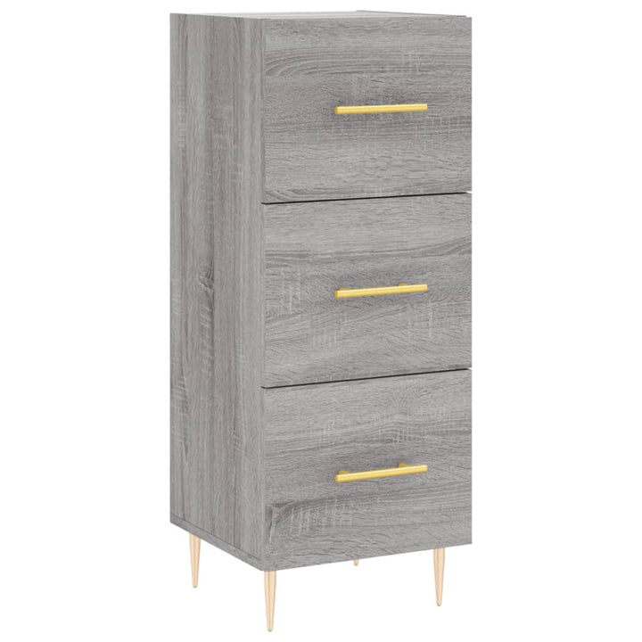 højskab 34,5x34x180 cm konstrueret træ grå sonoma-eg