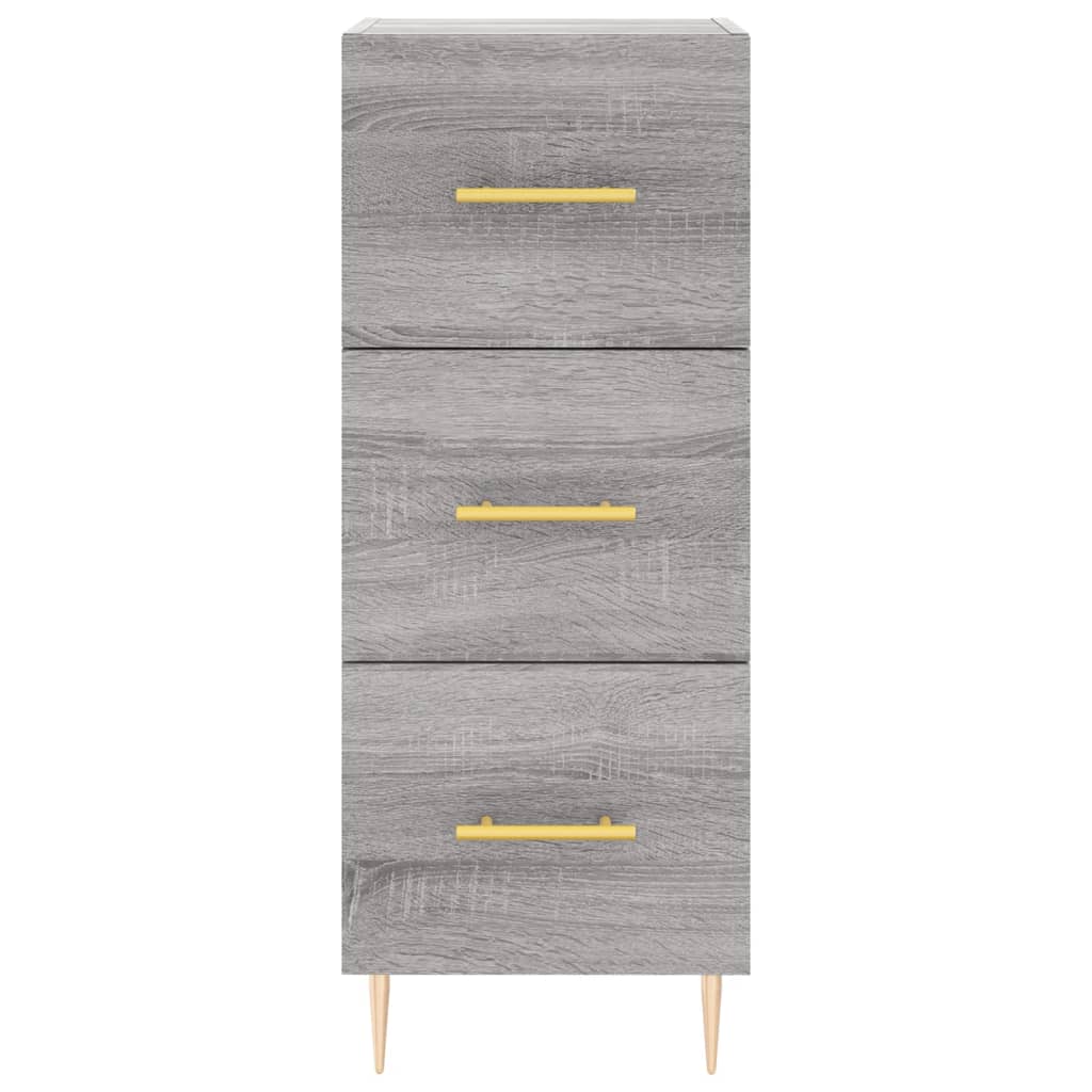 højskab 34,5x34x180 cm konstrueret træ grå sonoma-eg