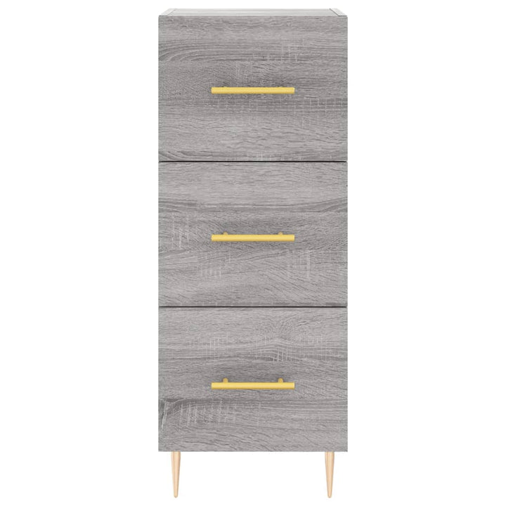 højskab 34,5x34x180 cm konstrueret træ grå sonoma-eg