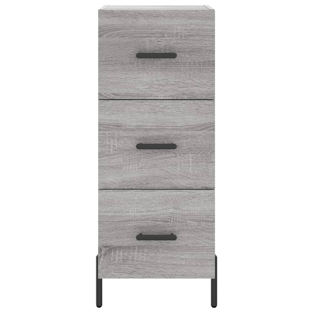 højskab 34,5x34x180 cm konstrueret træ grå sonoma-eg