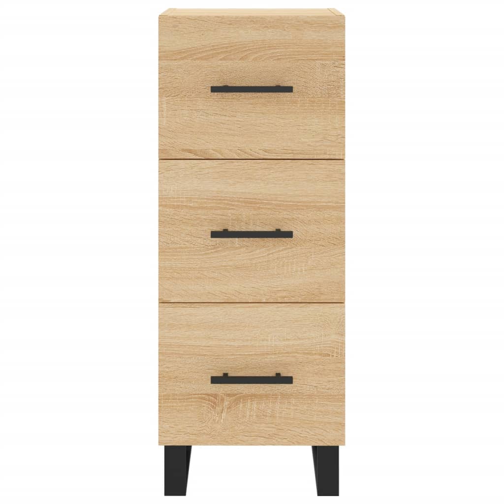 skab 34,5x34x180 cm konstrueret træ sonoma-eg
