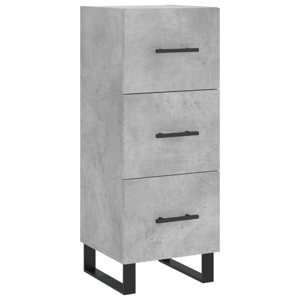 skab 34,5x34x180 cm konstrueret træ betongrå