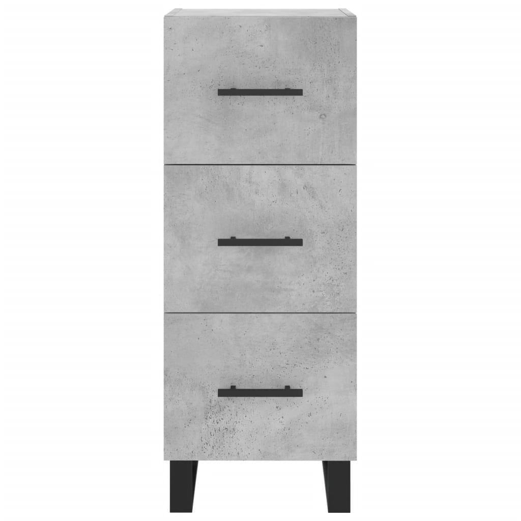 skab 34,5x34x180 cm konstrueret træ betongrå